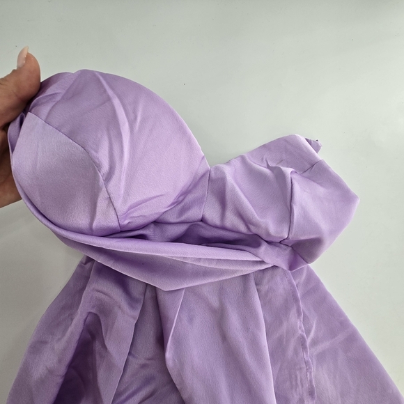 Hello molly Early Mornings Satin Maxi Dress Light Purple size medium 6 - Picture 9 of 14